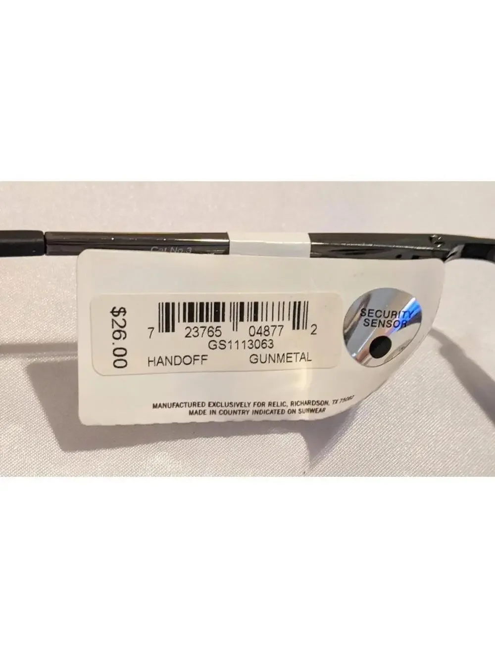 Relic Sunwear Men's Handoff Sunglasses Gunmetal Frames NWT 100% UV Protection